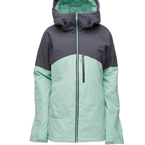 Flylow Sarah Insulated Jacket in Grey/Mint, Size Medium - Picture 2 of 9